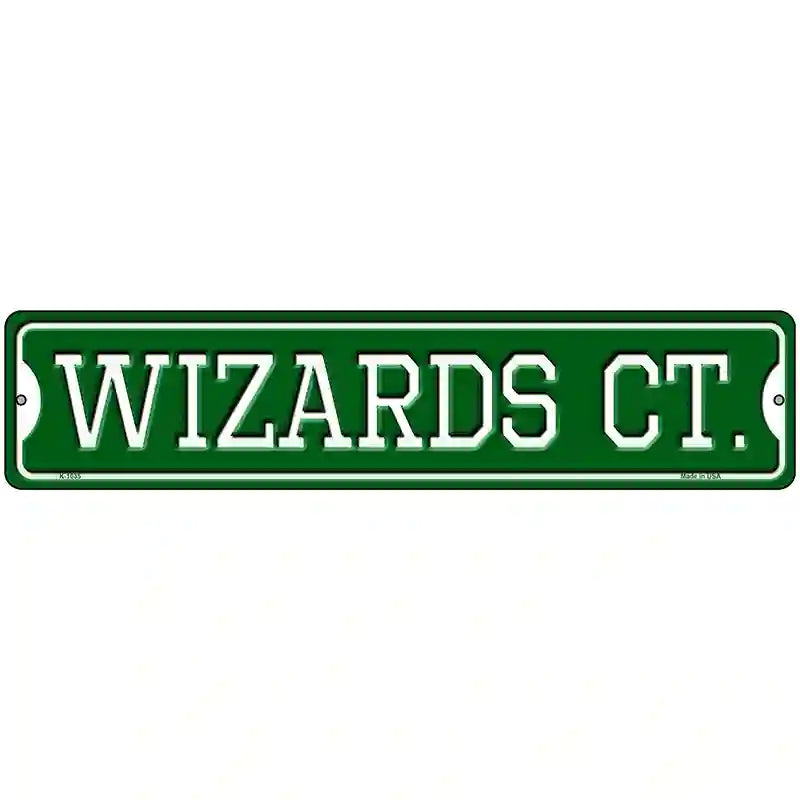 Wizards Ct Novelty Metal Street Sign 18" x 4" (K)