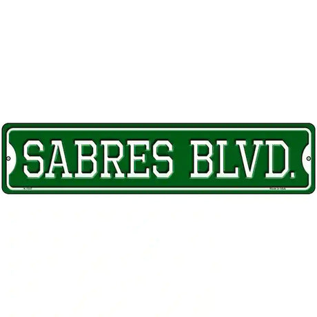 Sabres Blvd Novelty Metal Street Sign 18" x 4" (K)