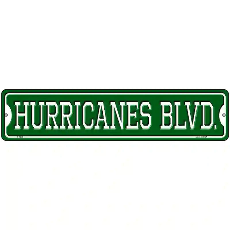 Hurricanes Blvd Novelty Metal Street Sign 18" x 4" (K)