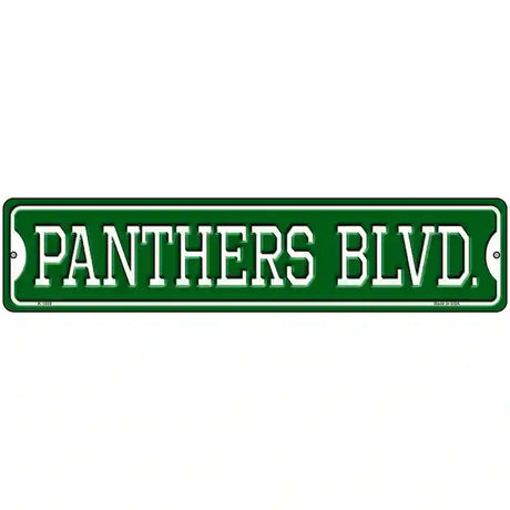 Panthers Blvd Novelty Metal Street Sign 18" x 4" (K)