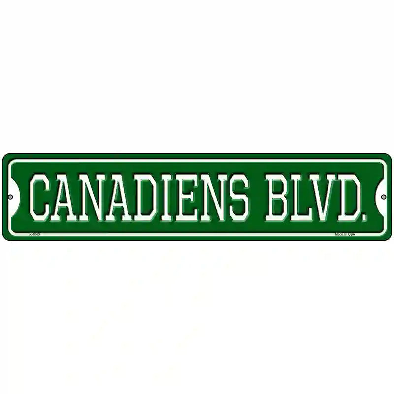 Canadiens Blvd Novelty Metal Street Sign 18" x 4" (K)