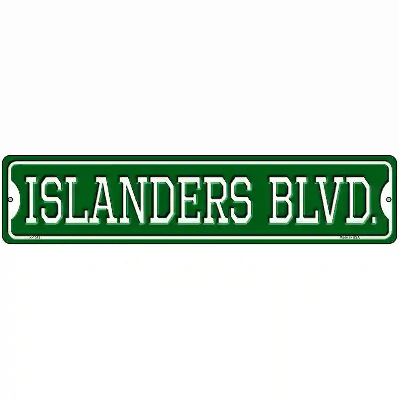 Islanders Blvd Novelty Metal Street Sign 18" x 4" (K)