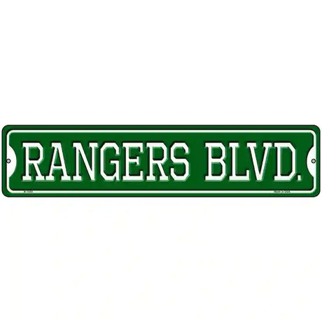 Rangers Blvd Novelty Metal Street Sign 18" x 4" (K)