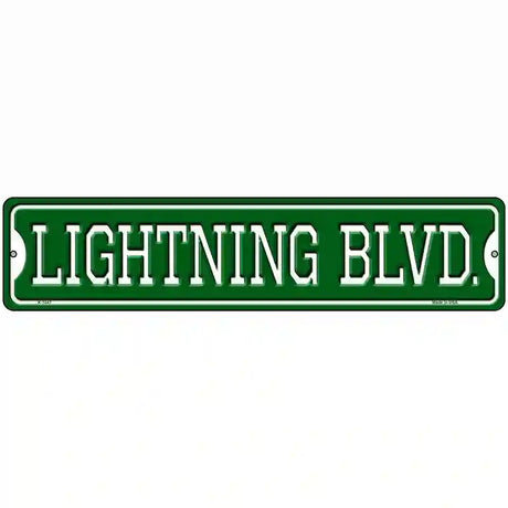 Lightning Blvd Novelty Metal Street Sign 18" x 4" (K)