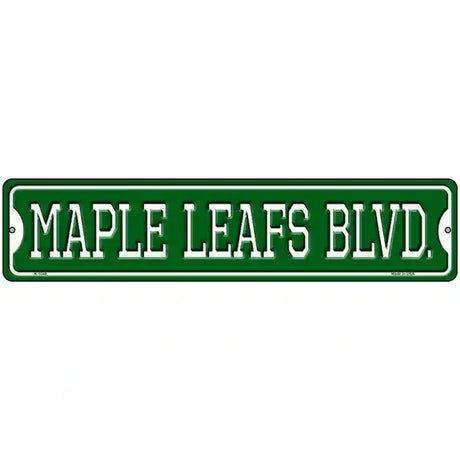 Maple Leafs Blvd Novelty Metal Street Sign 18" x 4" (K)