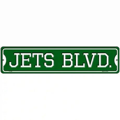 Jets Blvd Novelty Metal Street Sign 18" x 4" (K)