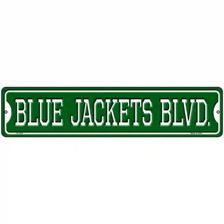 Blue Jackets Blvd Novelty Metal Street Sign 18" x 4" (K)