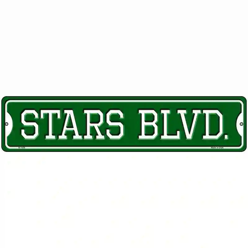 Stars Blvd Novelty Metal Street Sign 18" x 4" (K)