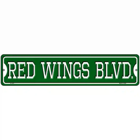 Red Wings Blvd Novelty Metal Street Sign 18" x 4" (K)