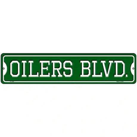 Oilers Blvd Novelty Metal Street Sign 18" x 4" (K)