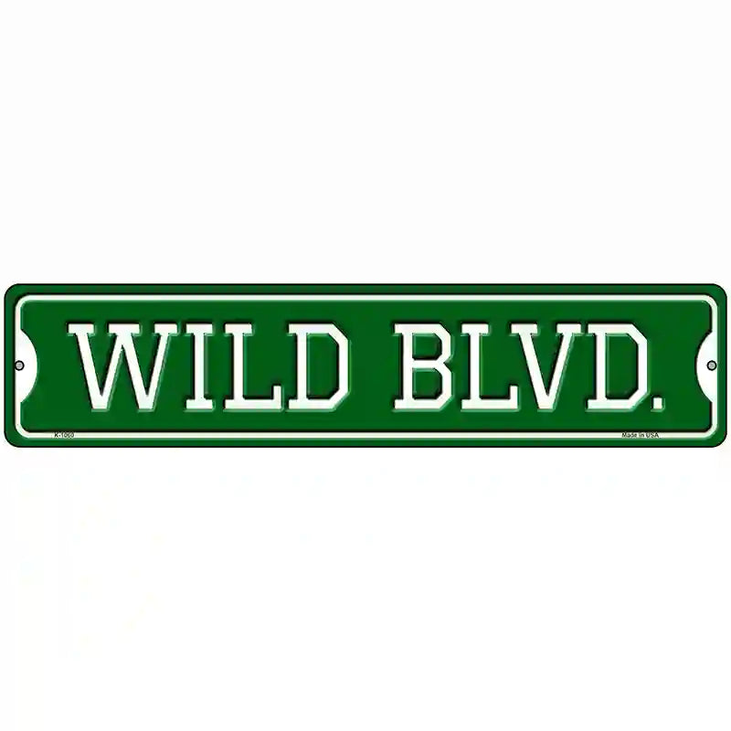 Wild Blvd Novelty Metal Street Sign 18" x 4" (K)