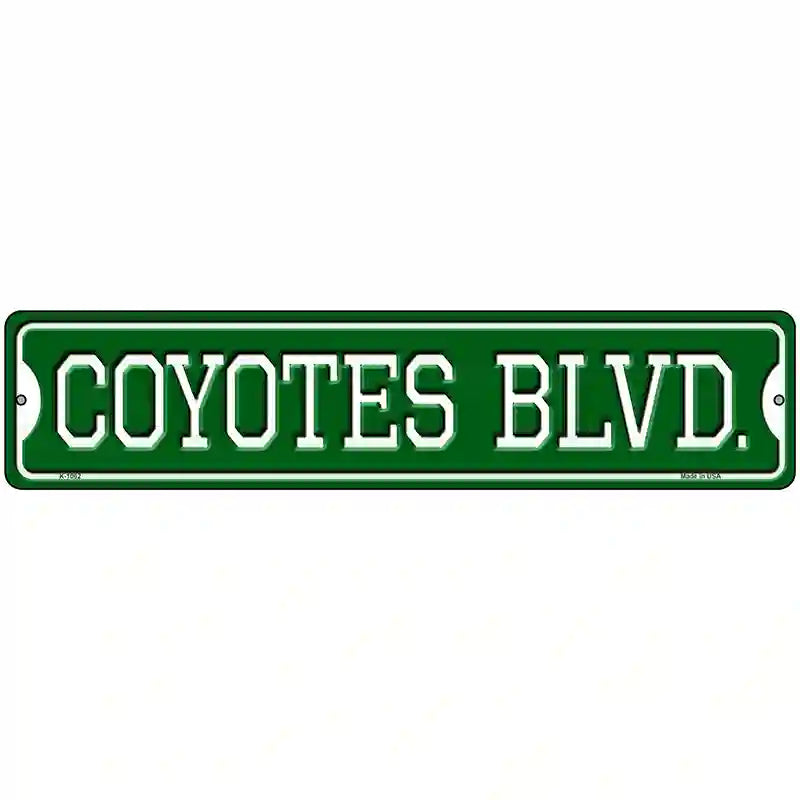 Coyotes Blvd Novelty Metal Street Sign 18" x 4" (K)