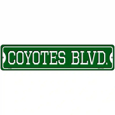 Coyotes Blvd Novelty Metal Street Sign 18" x 4" (K)