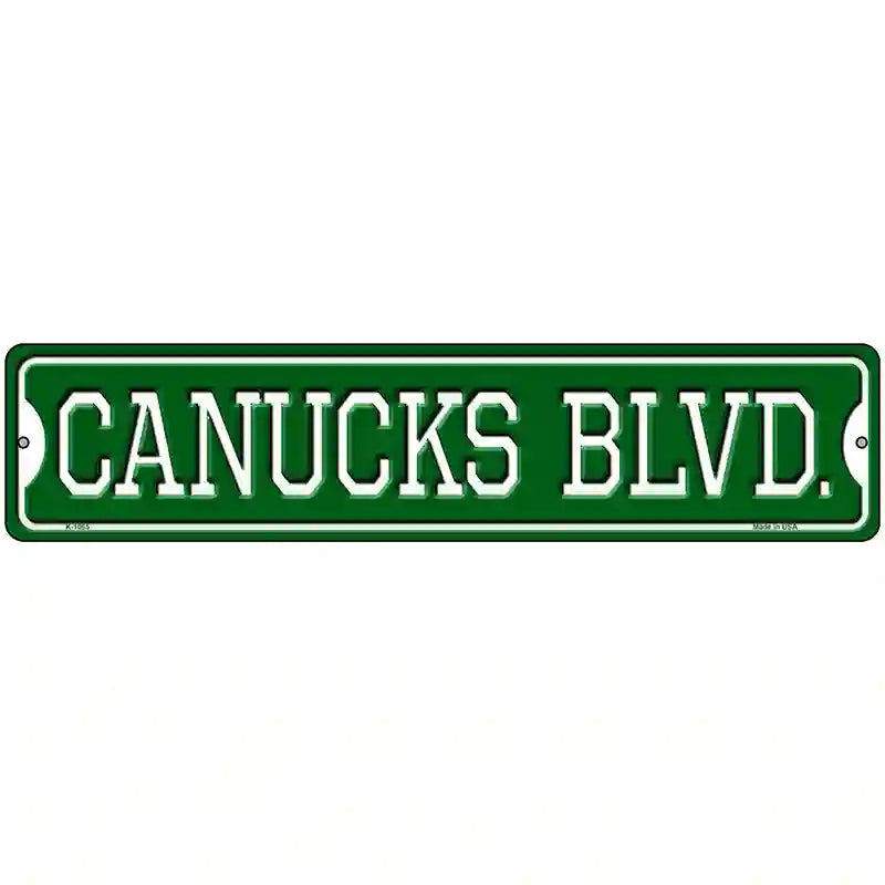 Canucks Blvd Novelty Metal Street Sign 18" x 4" (K)