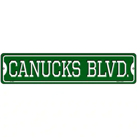 Canucks Blvd Novelty Metal Street Sign 18" x 4" (K)