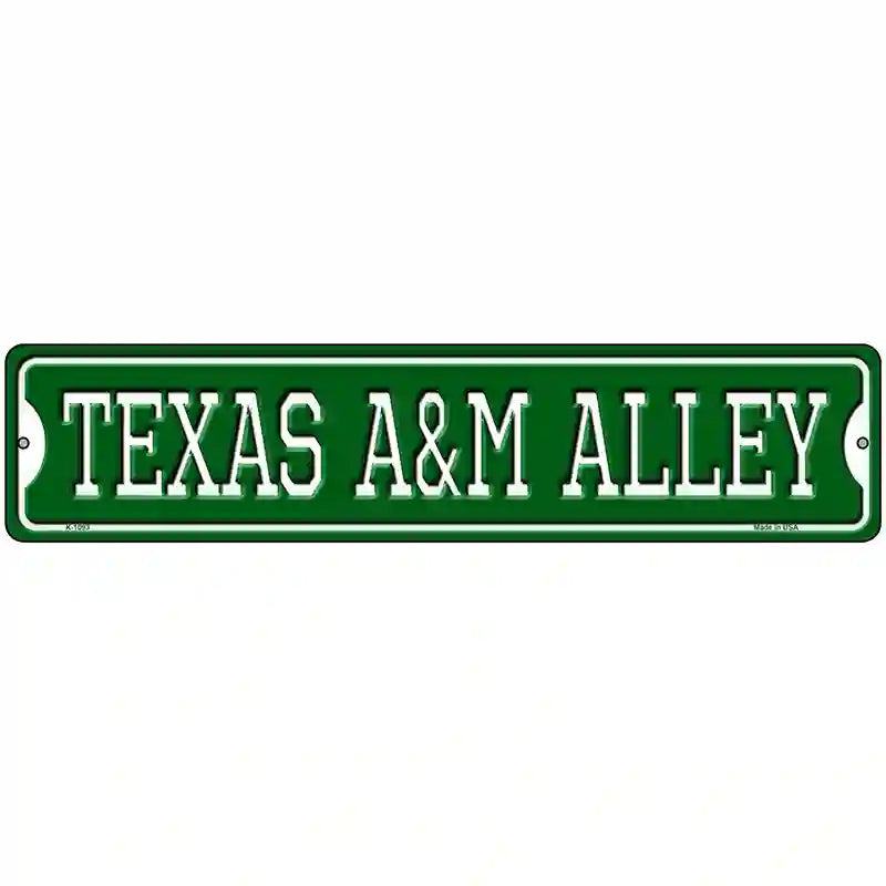 Texas A&M Alley Novelty Metal Street Sign 18" x 4" (K)