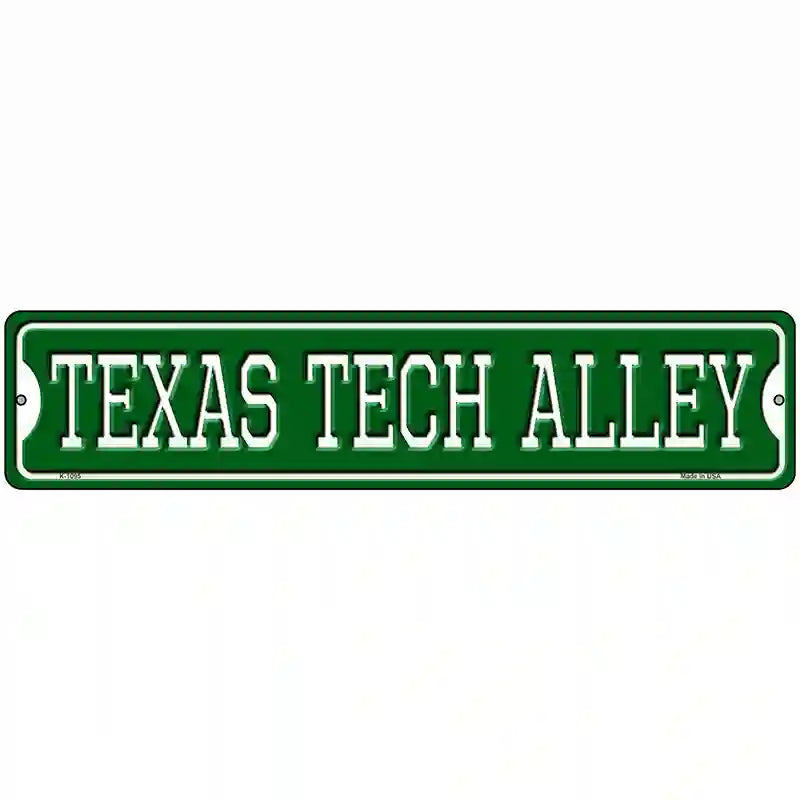 Texas Tech Alley Novelty Metal Street Sign 18" x 4" (K)