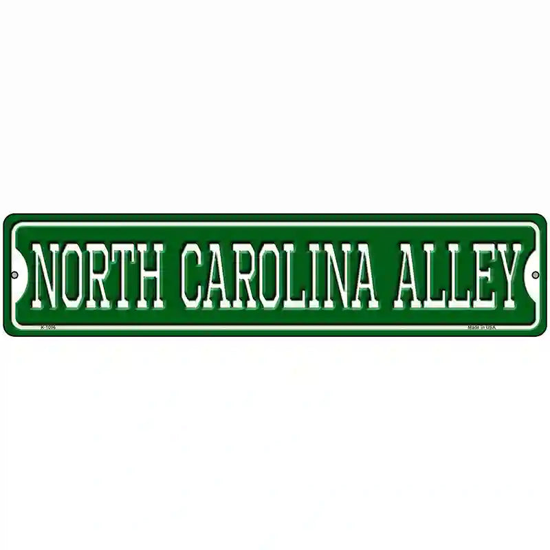 North Carolina Alley Novelty Metal Street Sign 18" x 4" (K)