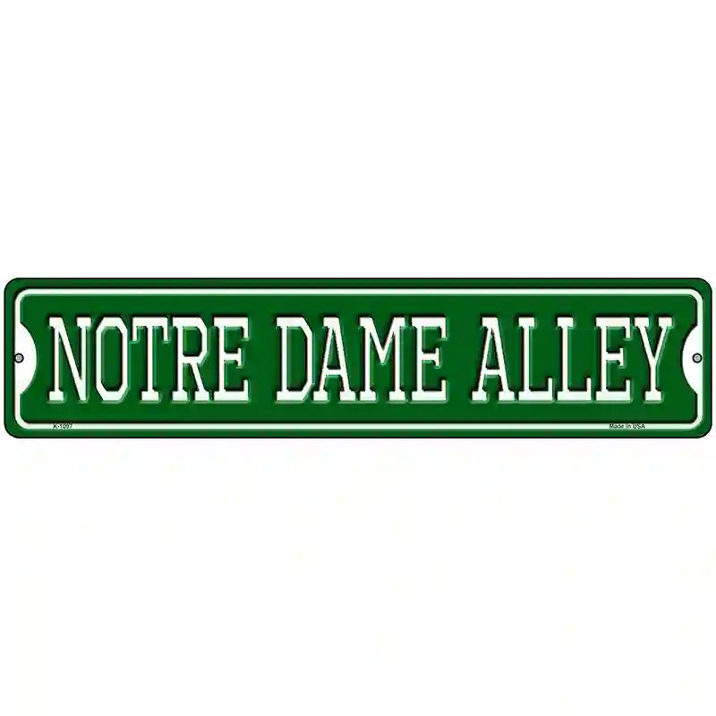 Notre Dame Alley Novelty Metal Street Sign 18" x 4" (K)