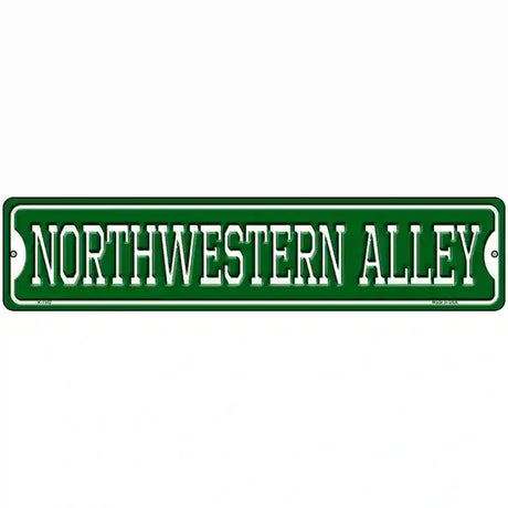 Northwestern Alley Novelty Metal Street Sign 18" x 4" (K)