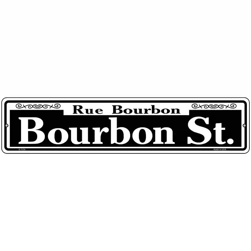 Bourbon Street Novelty Metal Street Sign 18" x 4" (K)