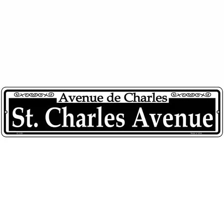 St. Charles Ave Novelty Metal Street Sign 18" x 4" (K)