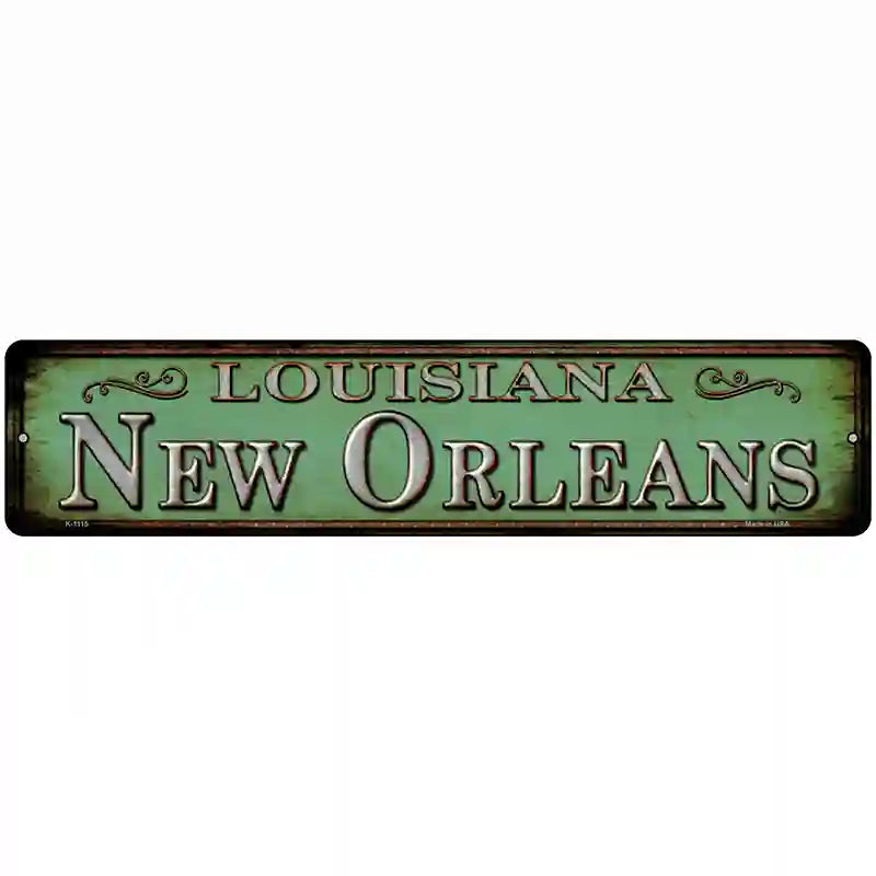 New Orleans Louisiana Novelty Metal Street Sign 18" x 4" (K)