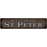 Rue St Peter Novelty Metal Street Sign 18" x 4" (K)