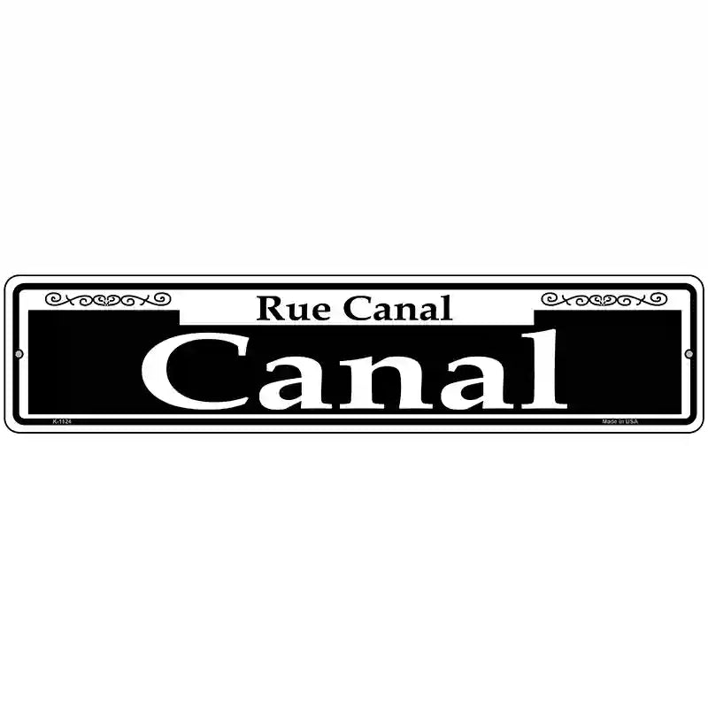 Canal Novelty Metal Street Sign 18" x 4" (K)