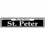 St. Peter Novelty Metal Street Sign 18" x 4" (K)