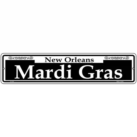 Mardi Gras Novelty Metal Street Sign 18" x 4" (K)