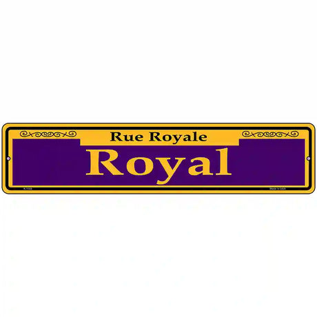 Royal Purple Novelty Metal Street Sign 18" x 4" (K)