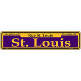 St. Louis Purple Novelty Metal Street Sign 18" x 4" (K)