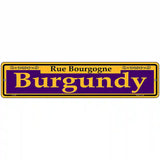 Burgundy Purple Novelty Metal Street Sign 18" x 4" (K)