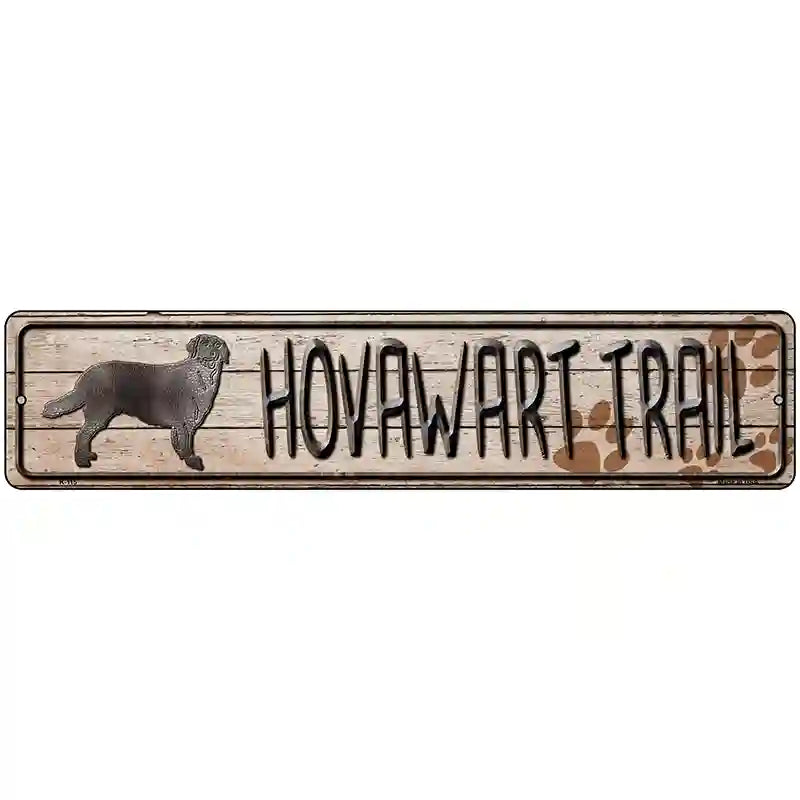 Hovawart Trail Novelty Metal Street Sign 18" x 4" (K)