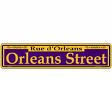 Orleans Street Purple Novelty Metal Street Sign 18" x 4" (K)