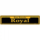 Royal Yellow Novelty Metal Street Sign 18" x 4" (K)