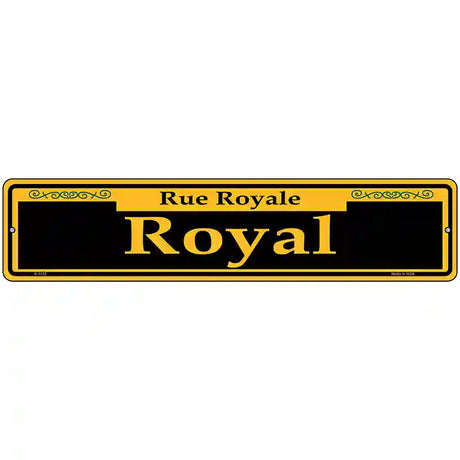 Royal Yellow Novelty Metal Street Sign 18" x 4" (K)