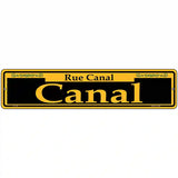 Canal Yellow Novelty Metal Street Sign 18" x 4" (K)