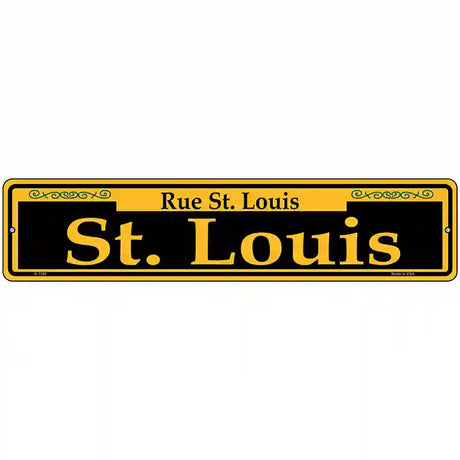 St. Louis Yellow Novelty Metal Street Sign 18" x 4" (K)