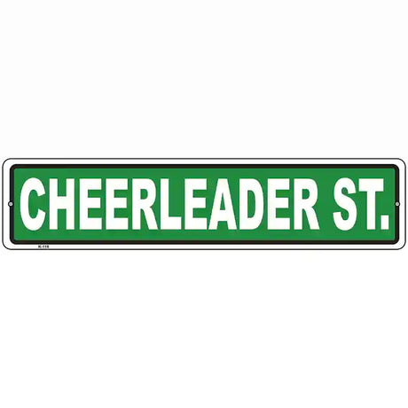 Cheerleader St. Novelty Metal Street Sign 18" x 4" (K)