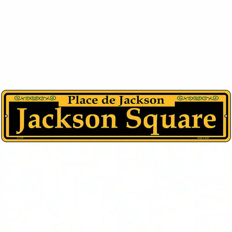 Jackson Square Yellow Novelty Metal Street Sign 18" x 4" (K)