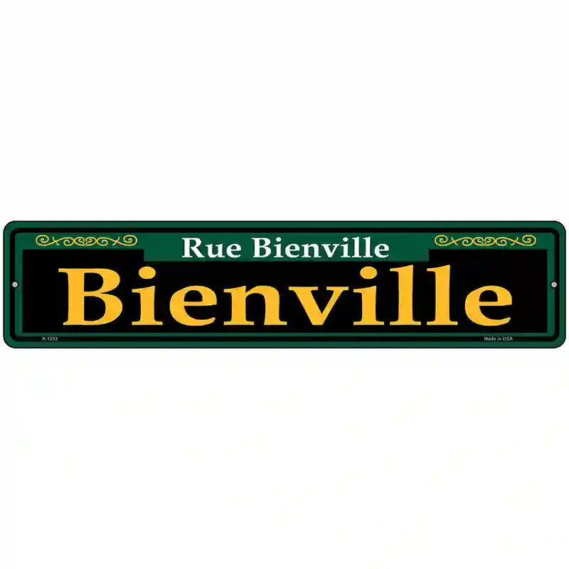 Bienville Green Novelty Metal Street Sign 18" x 4" (K)