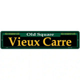 Vieux Carre Green Novelty Metal Street Sign 18" x 4" (K)