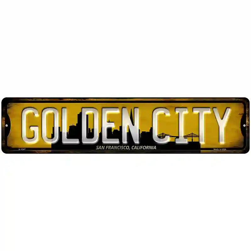 San Francisco California Golden City Novelty Metal Street Sign 18" x 4" (K)