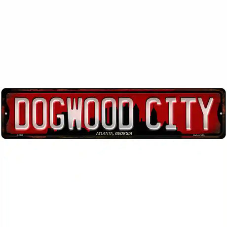 Atlanta Georgia Dogwood City Novelty Metal Street Sign 18" x 4" (K)