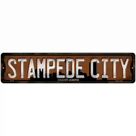 Calgary Alberta Stampede City Novelty Metal Street Sign 18" x 4" (K)