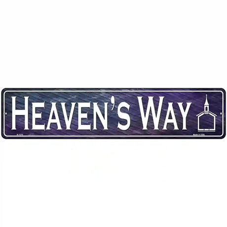 Heavens Way Novelty Metal Street Sign 18" x 4" (K)