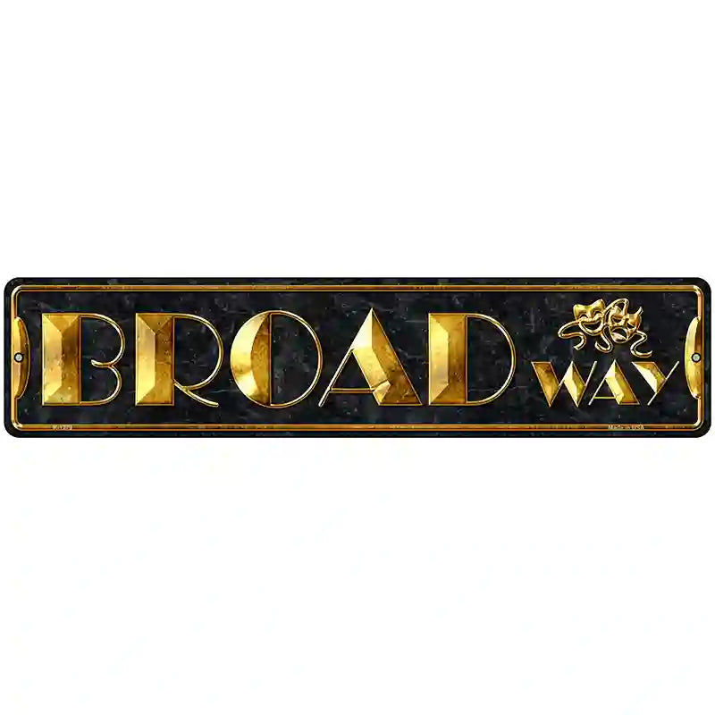 Broadway Theater Novelty Metal Street Sign 18" x 4" (K)