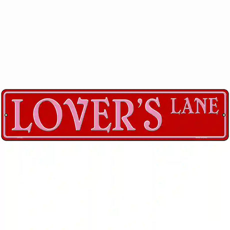 Lovers Lane Street Sign Novelty Metal Street Sign 18" x 4" (K)